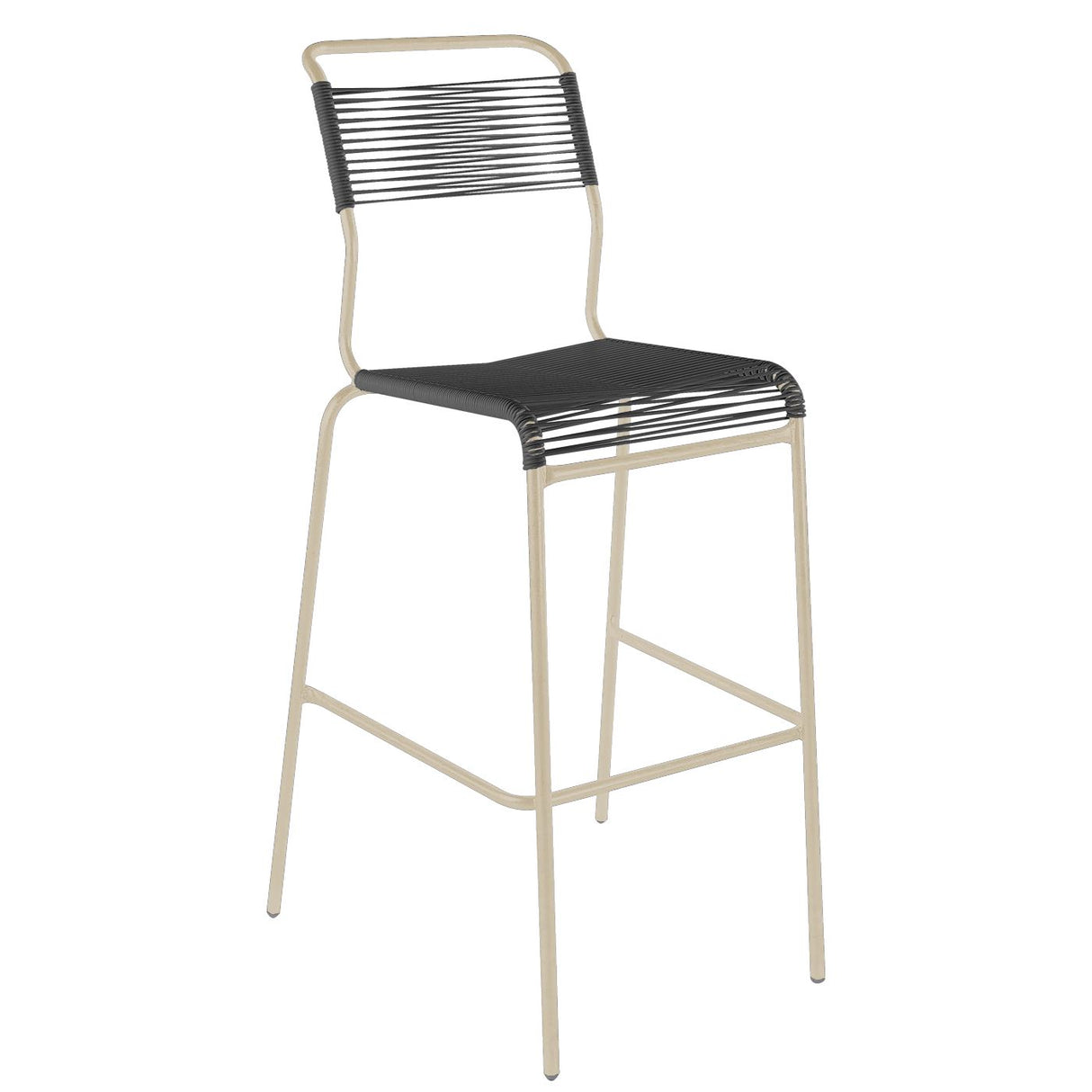 Schaffner Säntis Tabouret de bar Spaghetti sans accoudoirs Sable Pastel 15 Anthracite 77