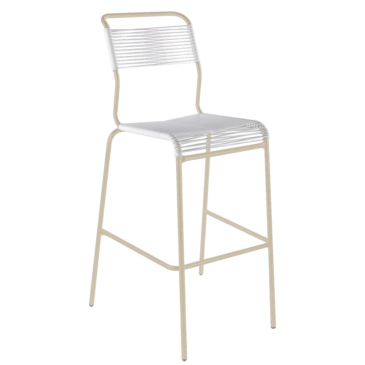 Schaffner Säntis Tabouret de bar Spaghetti sans accoudoirs Sable Pastel 15 Blanc 90