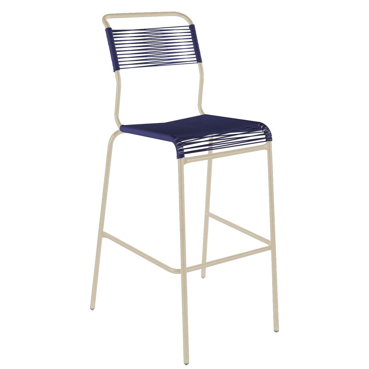 Schaffner Säntis Tabouret de bar Spaghetti sans accoudoirs Sable Pastel 15 Bleu 53