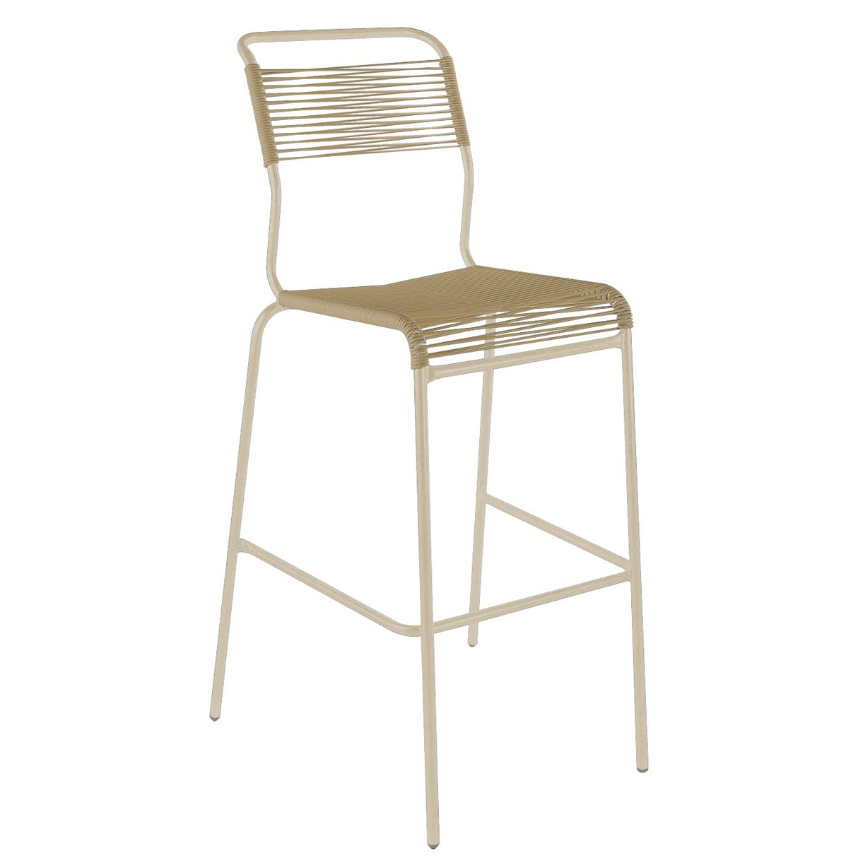 Schaffner Säntis Tabouret de bar Spaghetti sans accoudoirs Sable Pastel 15 Marron Pastel 83