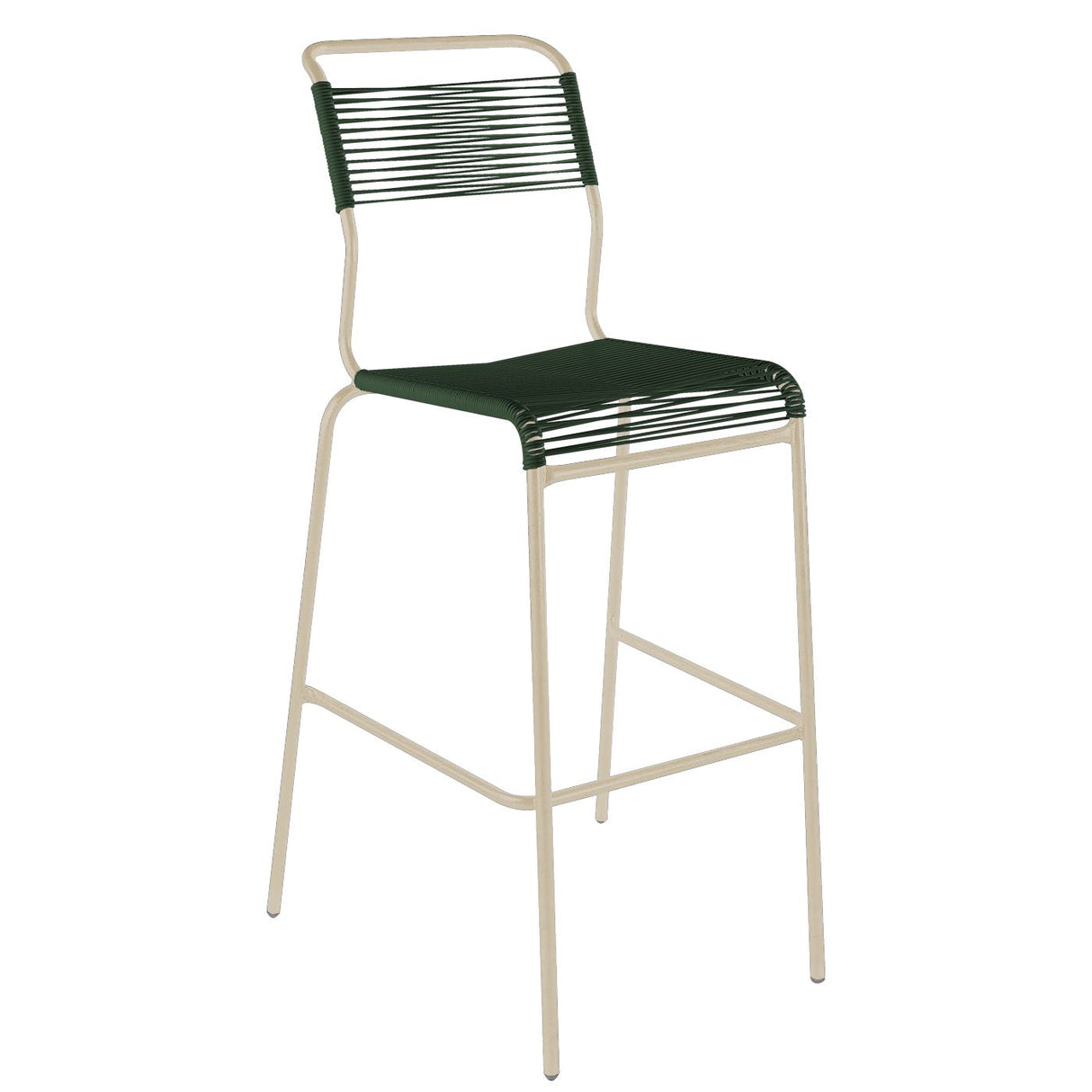 Schaffner Säntis Tabouret de bar Spaghetti sans accoudoirs Sable Pastel 15 Vert Sapin 66