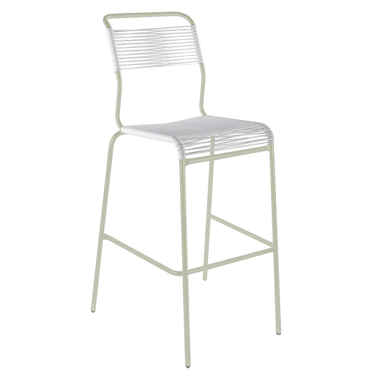 Schaffner Säntis Tabouret de bar Spaghetti sans accoudoirs Vert Pastel 64 Blanc 90