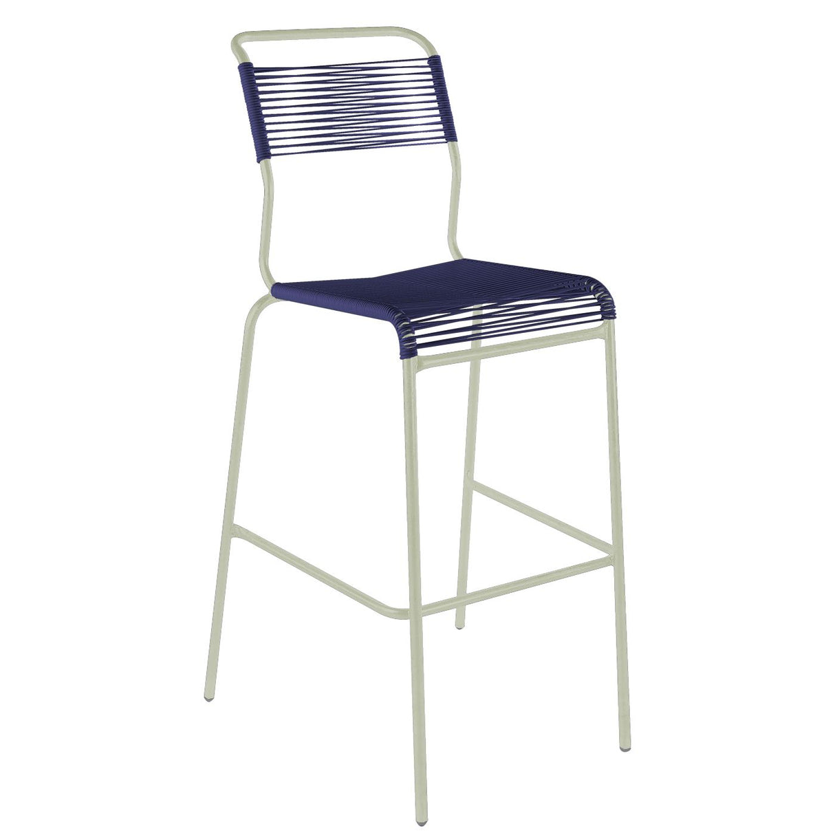 Schaffner Säntis Tabouret de bar Spaghetti sans accoudoirs Vert Pastel 64 Bleu 53