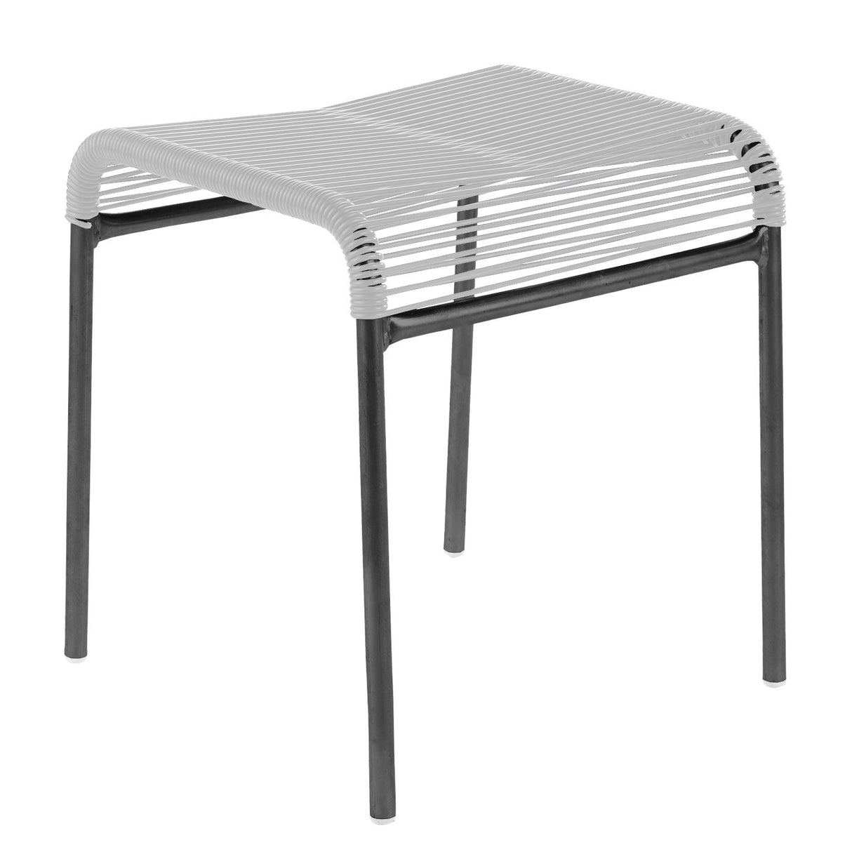 Schaffner Säntis tabouret Spaghetti Anthracite 77 Blanc 90