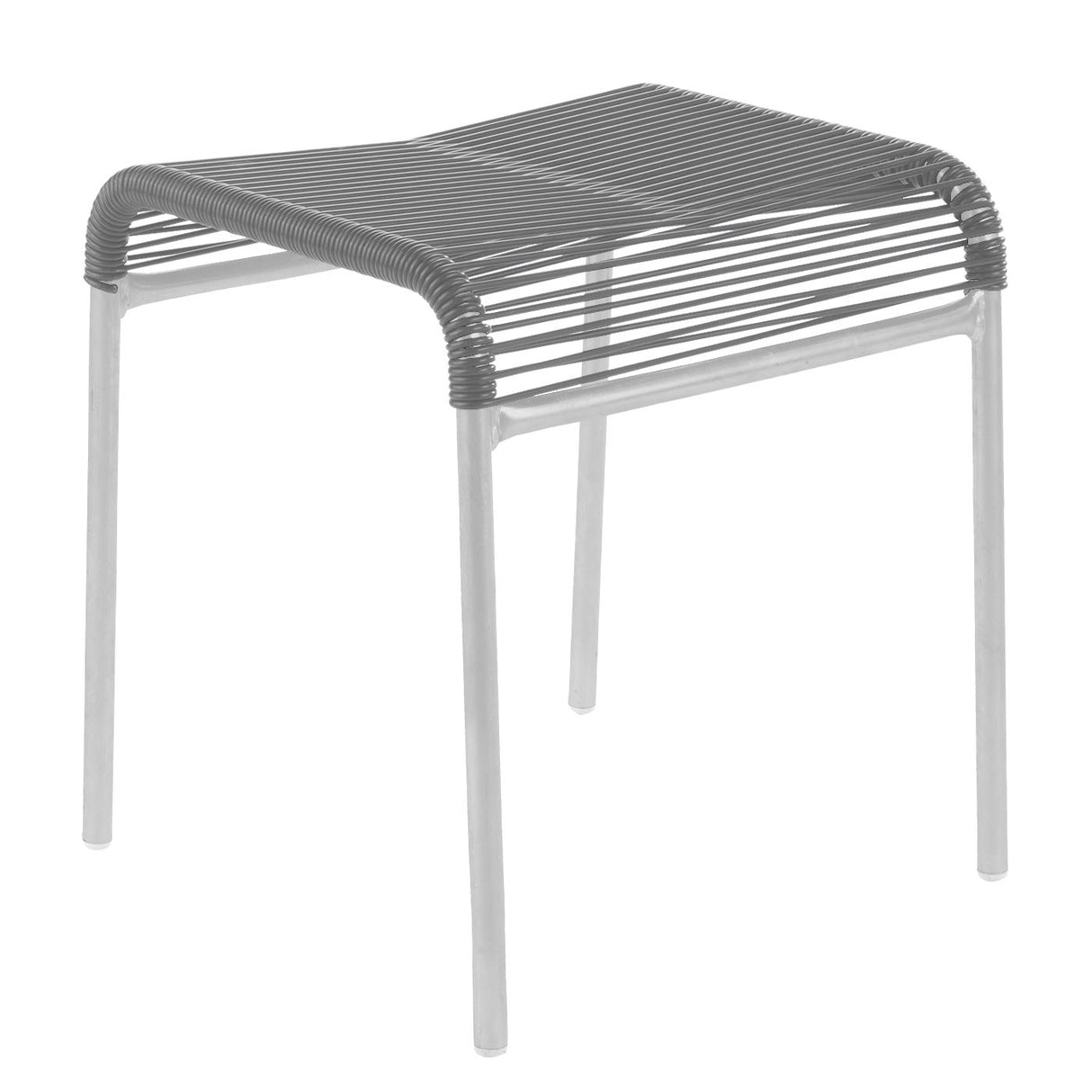 Schaffner Säntis tabouret Spaghetti Blanc 90 Gris Argent 78