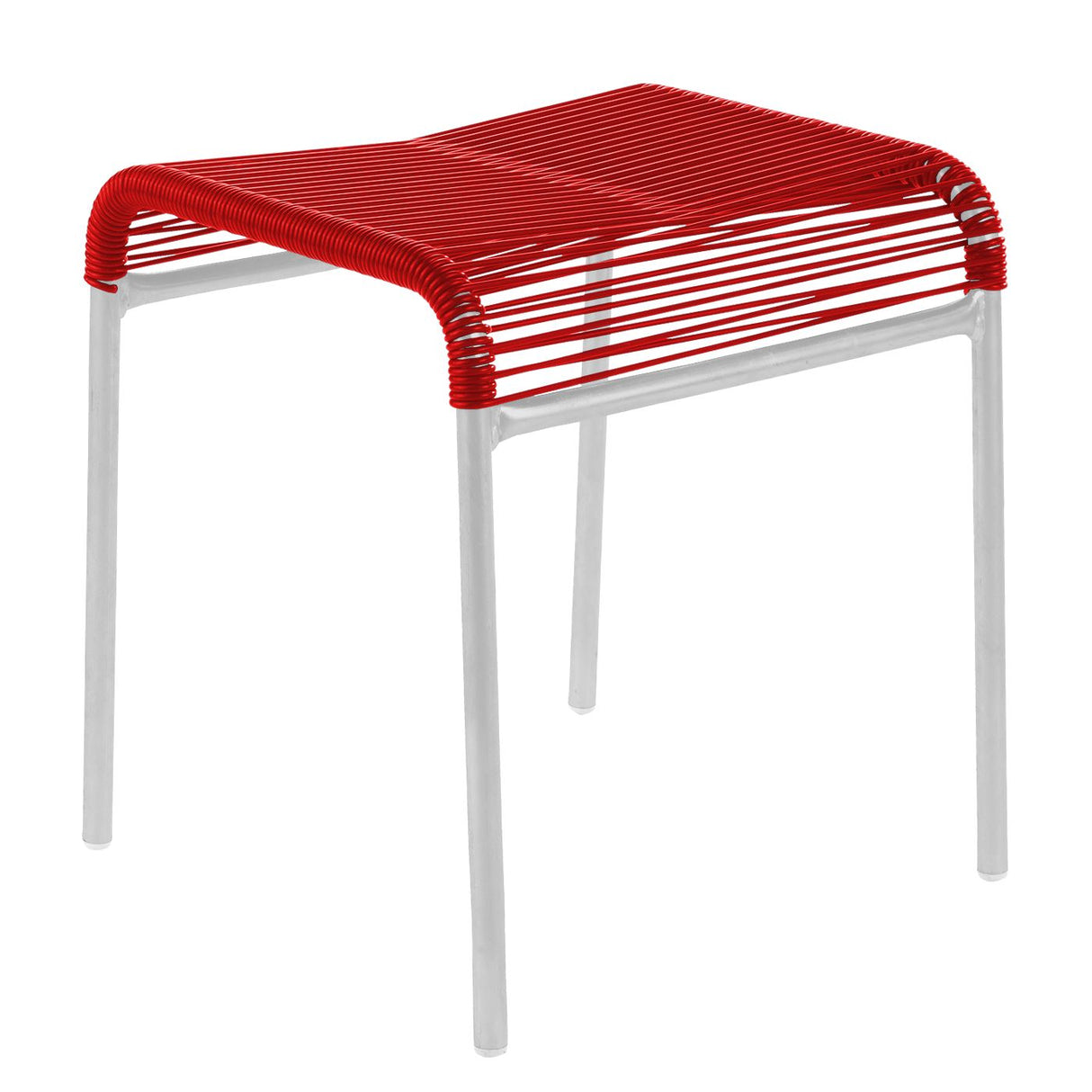 Schaffner Säntis tabouret Spaghetti Blanc 90 Rouge 30