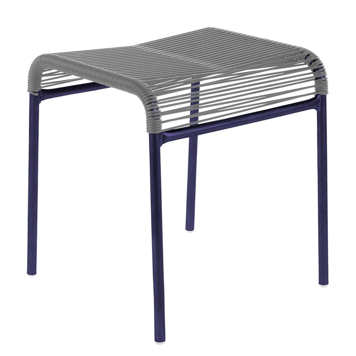Schaffner Säntis tabouret Spaghetti Bleu 53 Gris Argent 78