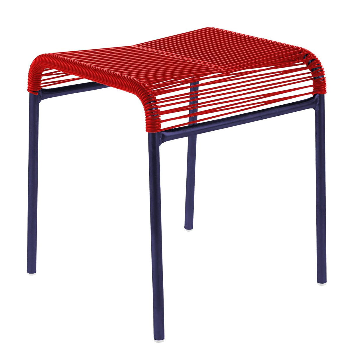 Schaffner Säntis tabouret Spaghetti Bleu 53 Rouge 30