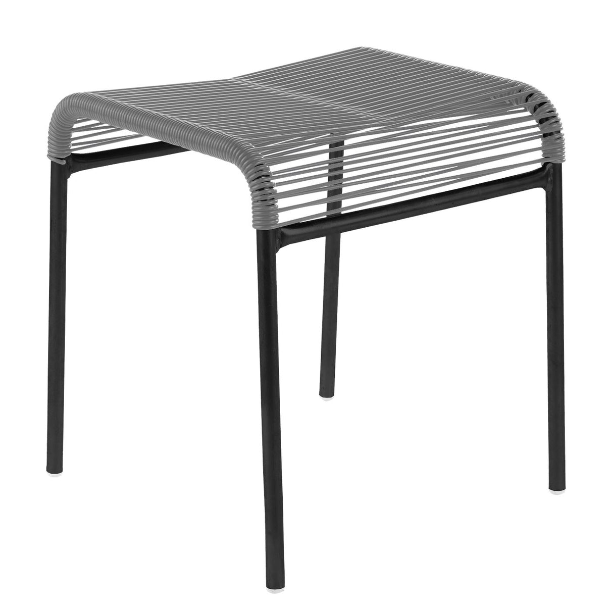 Schaffner Säntis tabouret Spaghetti Noir 91 Gris Argent 78