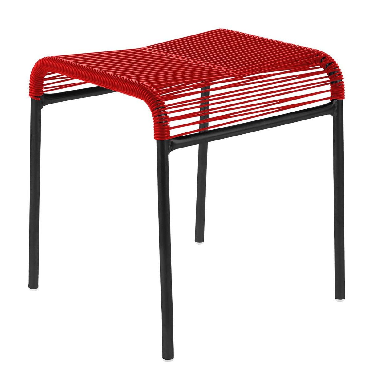 Schaffner Säntis tabouret Spaghetti Noir 91 Rouge 30