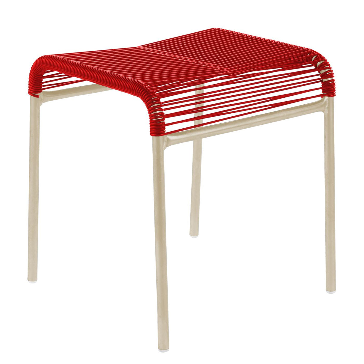 Schaffner Säntis tabouret Spaghetti Sable Pastel 15 Rouge 30