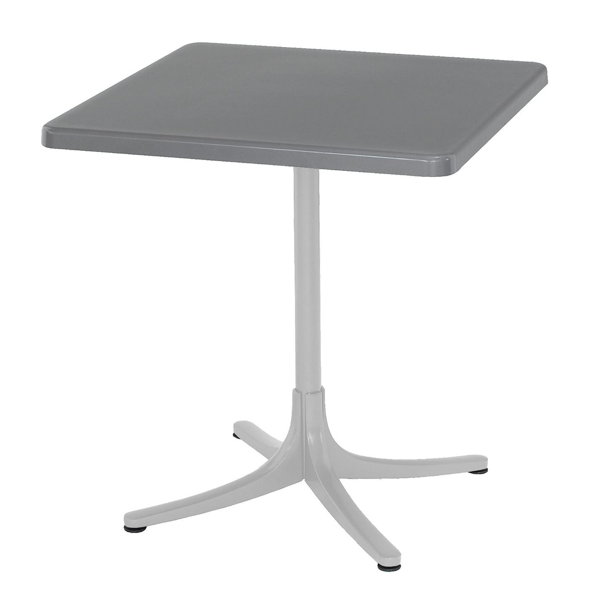 Schaffner Schaffhausen Table repas rabattable 70x70cm Blanc 90 Gris Argent 78