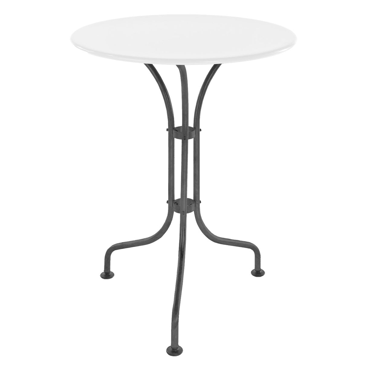 Schaffner St. Moritz Table repas rabattable Ø60cm Anthracite 77 Blanc 90