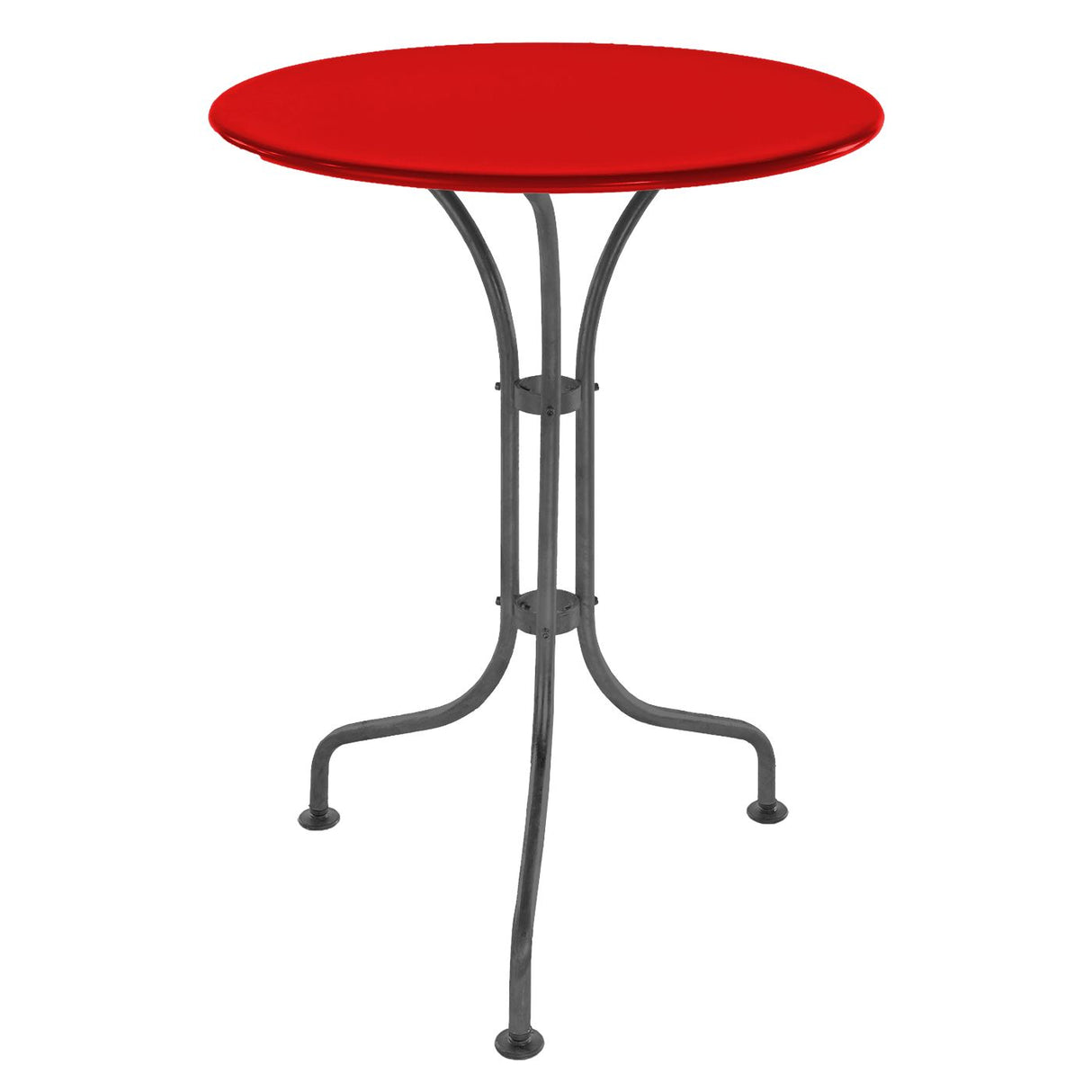 Schaffner St. Moritz Table repas rabattable Ø60cm Anthracite 77 Rouge 30