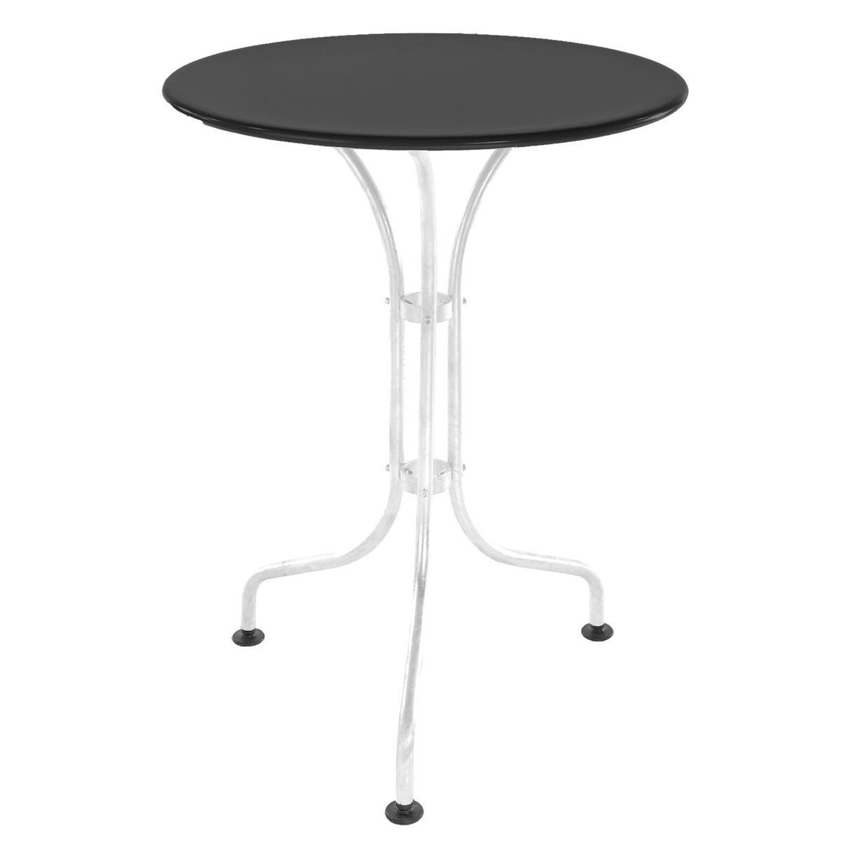 Schaffner St. Moritz Table repas rabattable Ø60cm Blanc 90 Anthracite 77