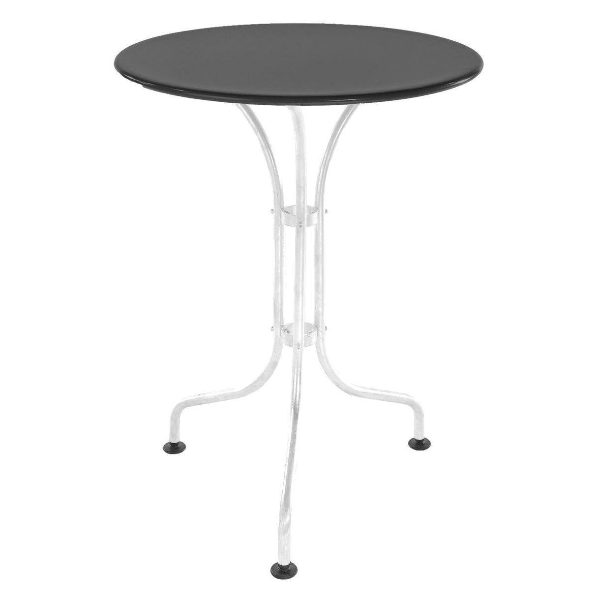 Schaffner St. Moritz Table repas rabattable Ø60cm Blanc 90 Graphite 73