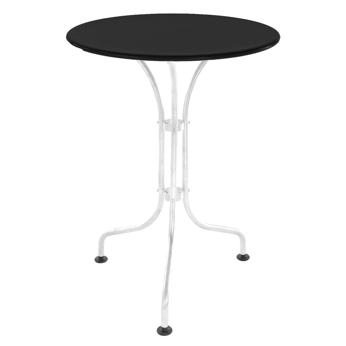 Schaffner St. Moritz Table repas rabattable Ø60cm Blanc 90 Noir 91