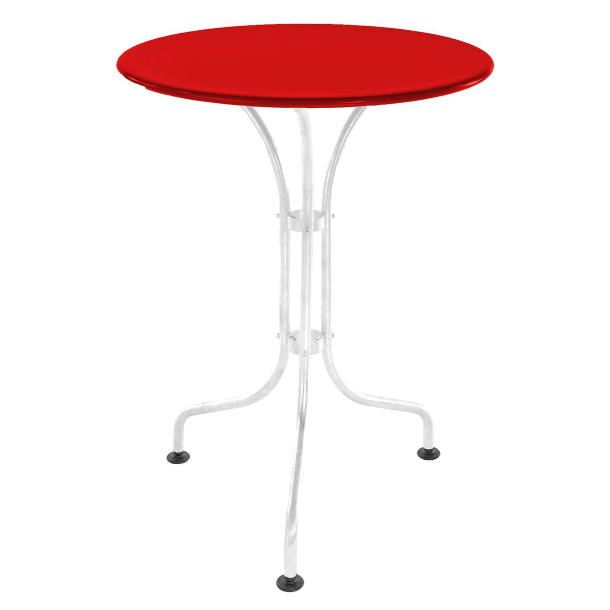 Schaffner St. Moritz Table repas rabattable Ø60cm Blanc 90 Rouge 30