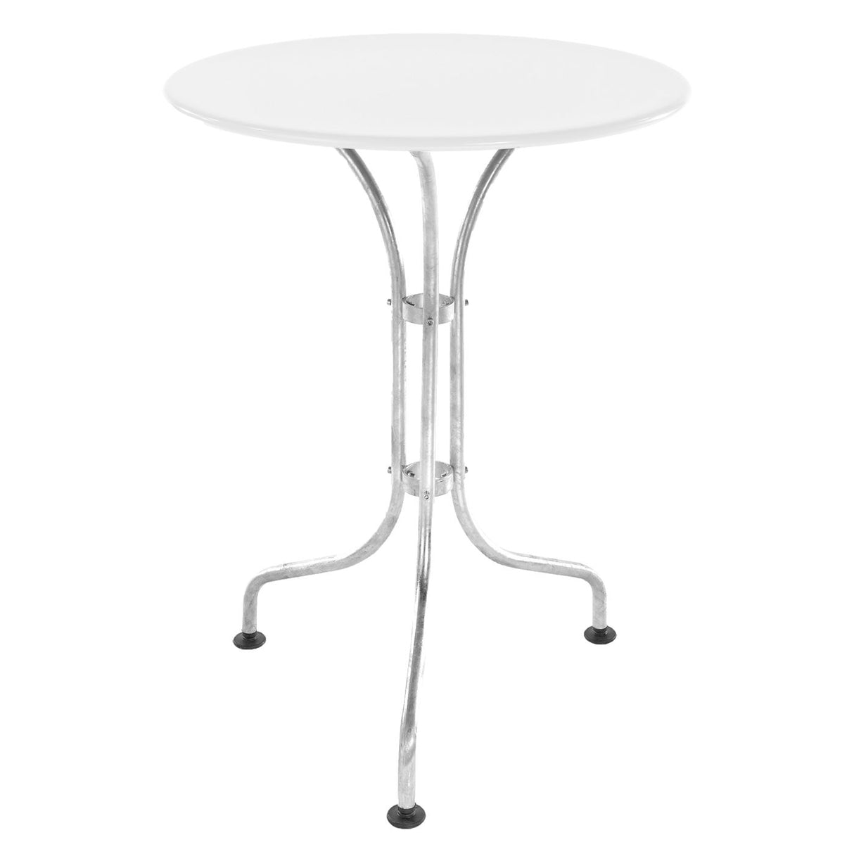 Schaffner St. Moritz Table repas rabattable Ø60cm Galvanisé à chaud 02 Blanc 90