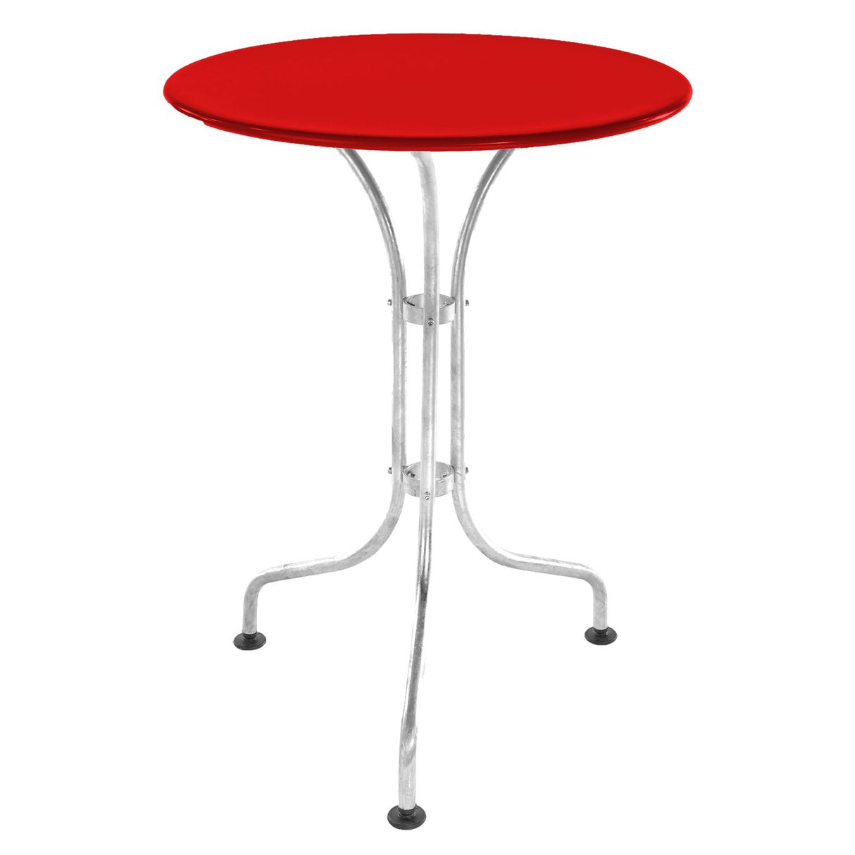 Schaffner St. Moritz Table repas rabattable Ø60cm Galvanisé à chaud 02 Rouge 30