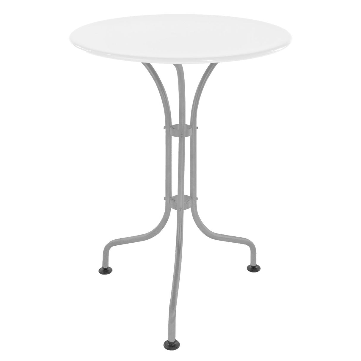 Schaffner St. Moritz Table repas rabattable Ø60cm Gris Argent 78 Blanc 90