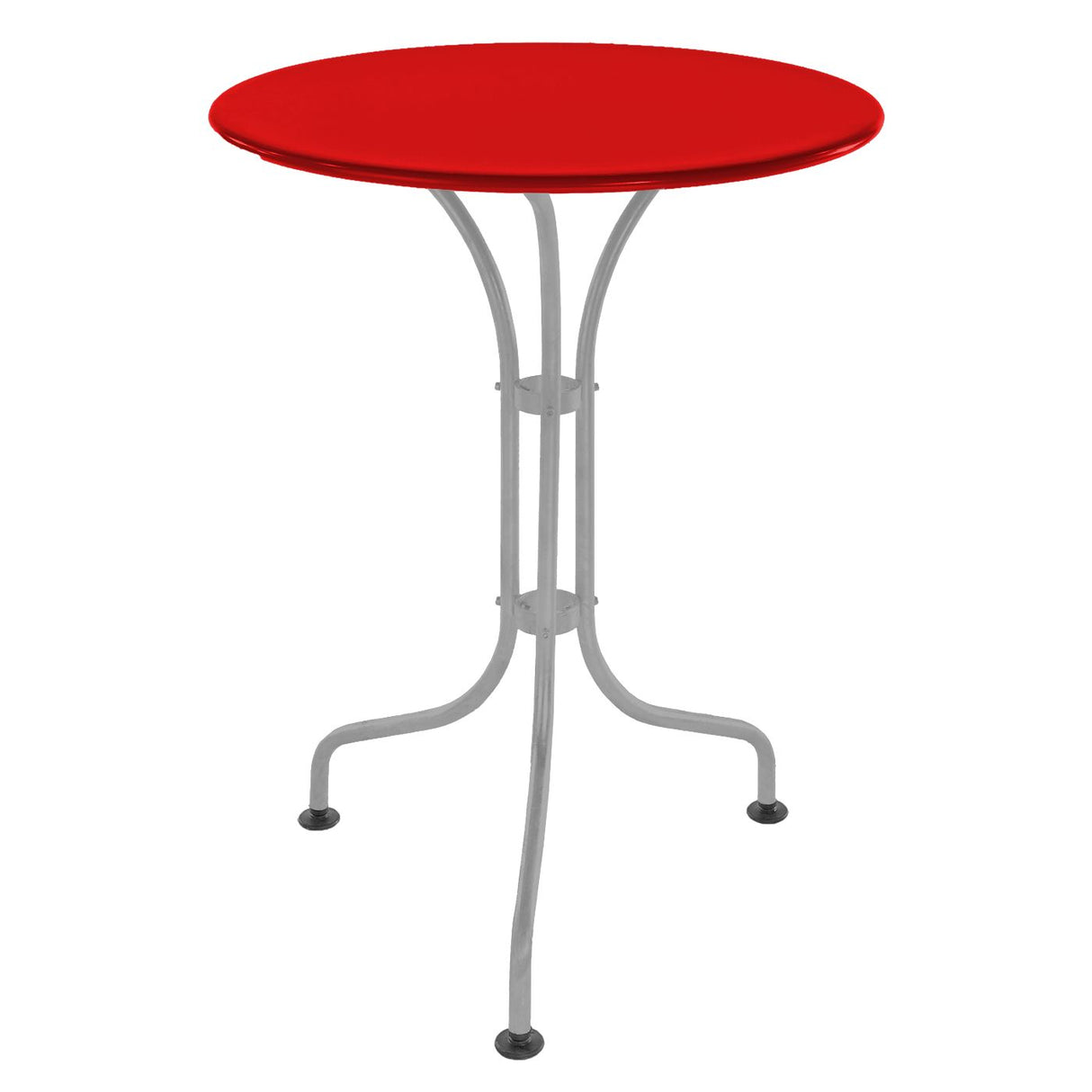 Schaffner St. Moritz Table repas rabattable Ø60cm Gris Argent 78 Rouge 30