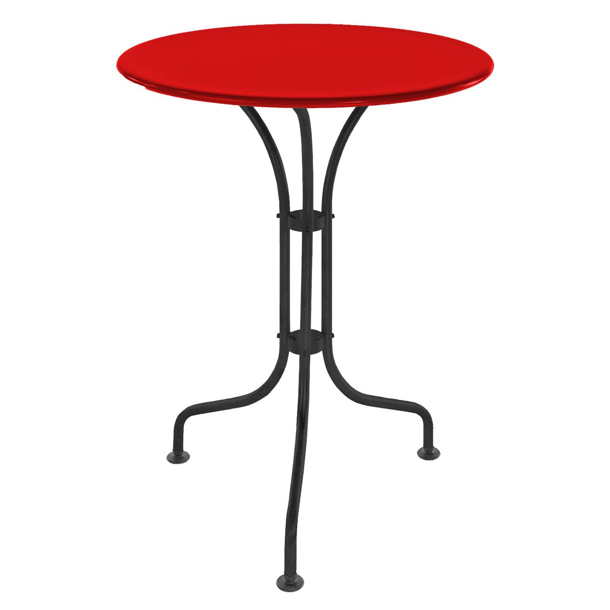 Schaffner St. Moritz Table repas rabattable Ø60cm Noir 91 Rouge 30