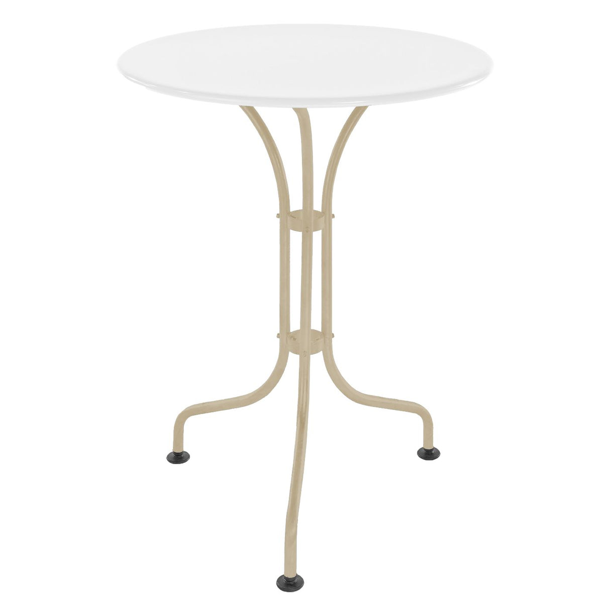 Schaffner St. Moritz Table repas rabattable Ø60cm Sable Pastel 15 Blanc 90
