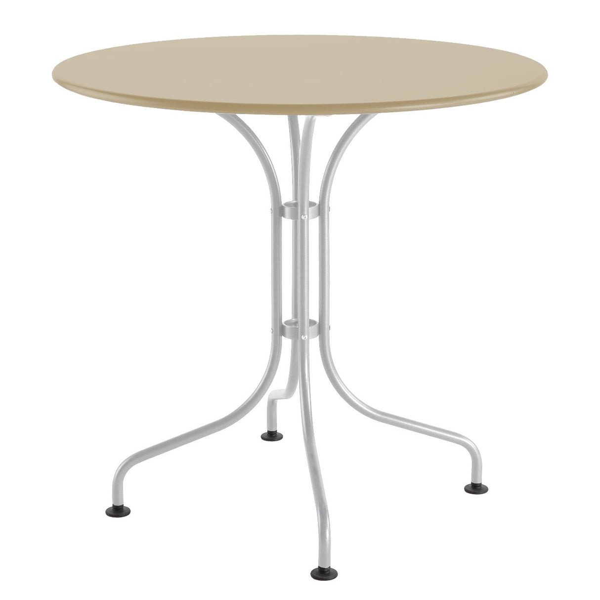Schaffner St. Moritz Table repas rabattable Ø80cm Blanc 90 Sable Pastel 15