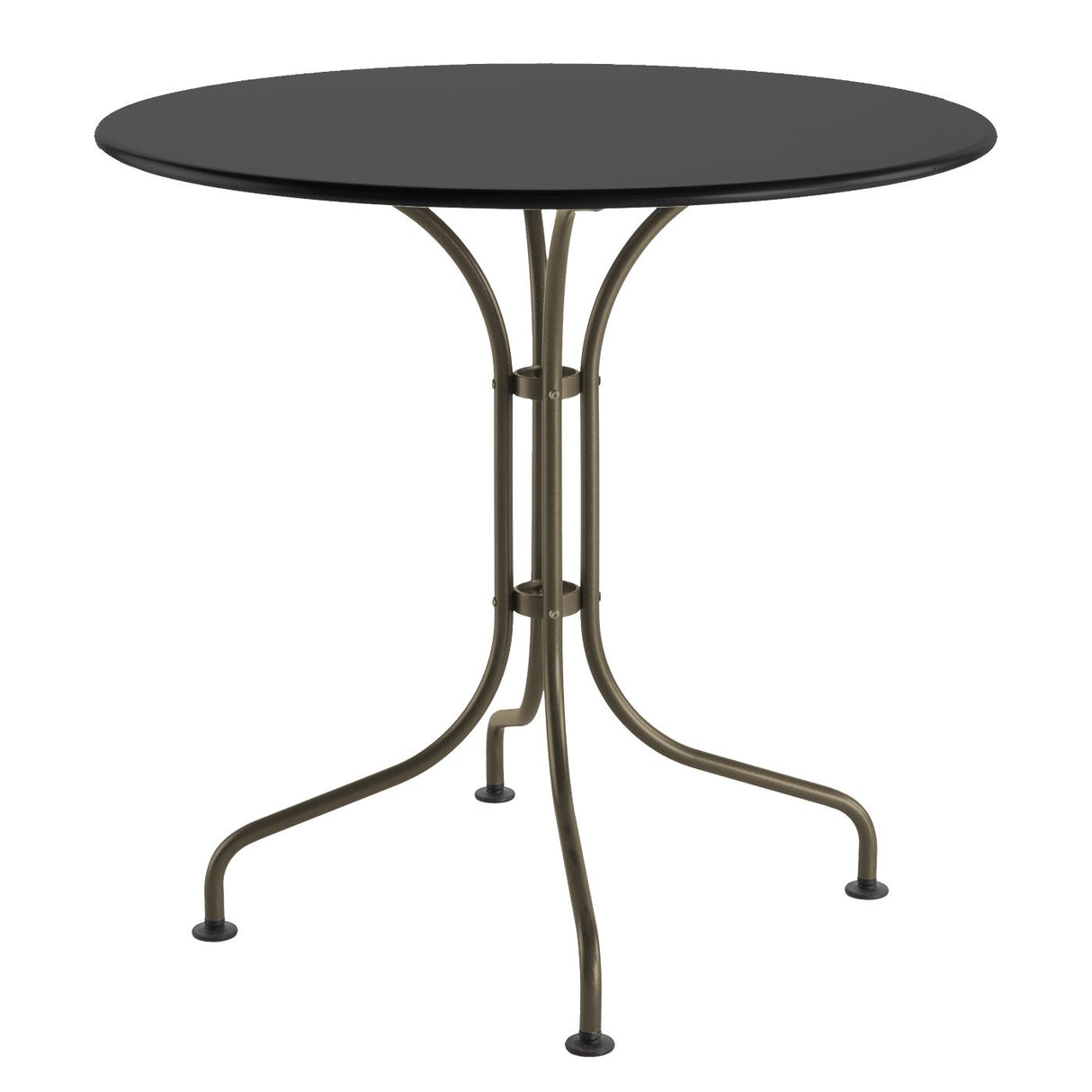 Schaffner St. Moritz Table repas rabattable Ø80cm Champagne 85 Anthracite 77