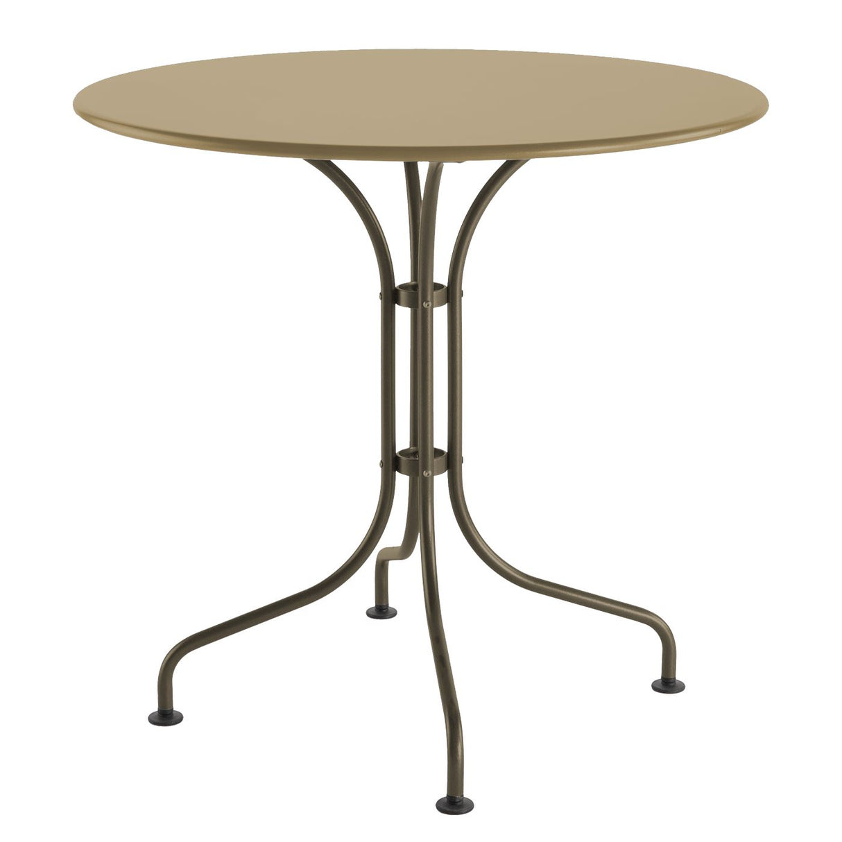 Schaffner St. Moritz Table repas rabattable Ø80cm Champagne 85 Marron Pastel 83