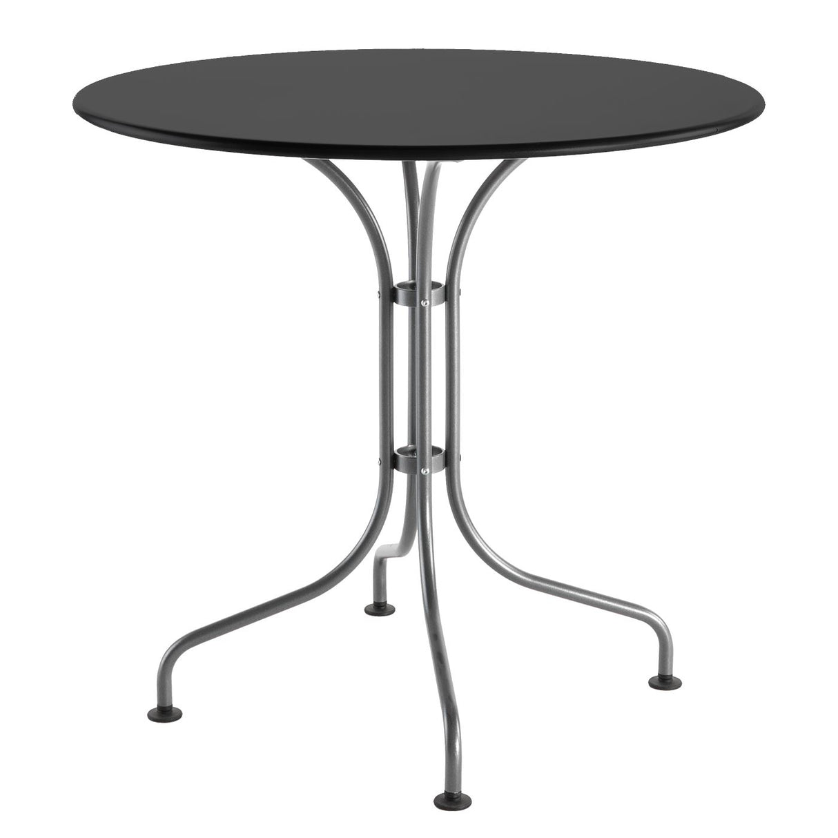 Schaffner St. Moritz Table repas rabattable Ø80cm Galvanisé à chaud 02 Anthracite 77