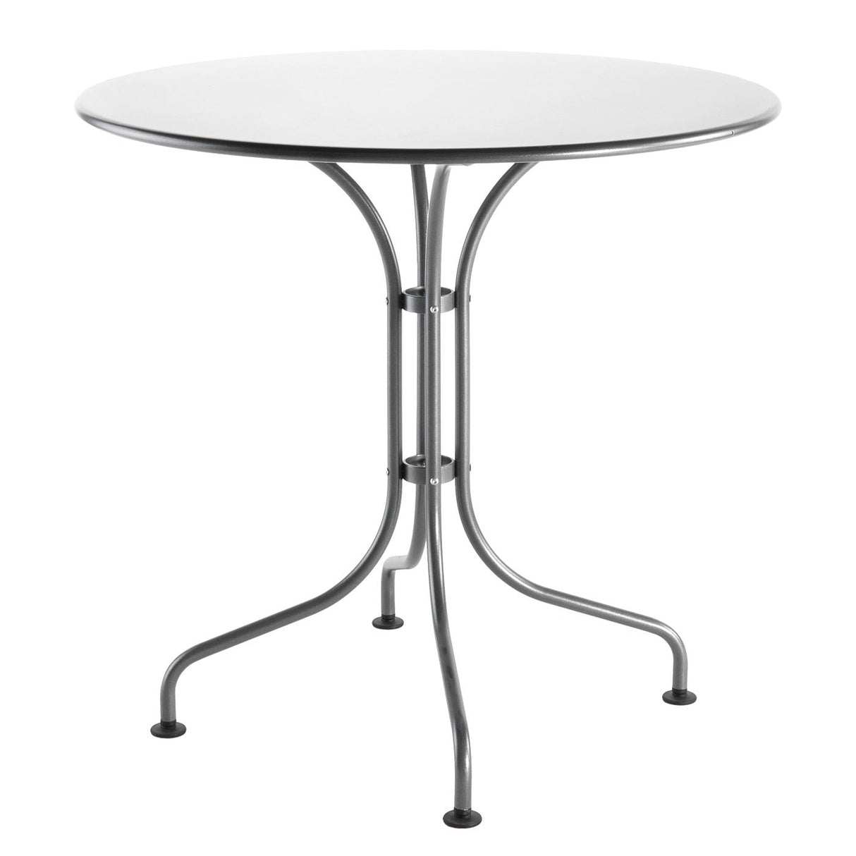 Schaffner St. Moritz Table repas rabattable Ø80cm Galvanisé à chaud 02 Blanc 90