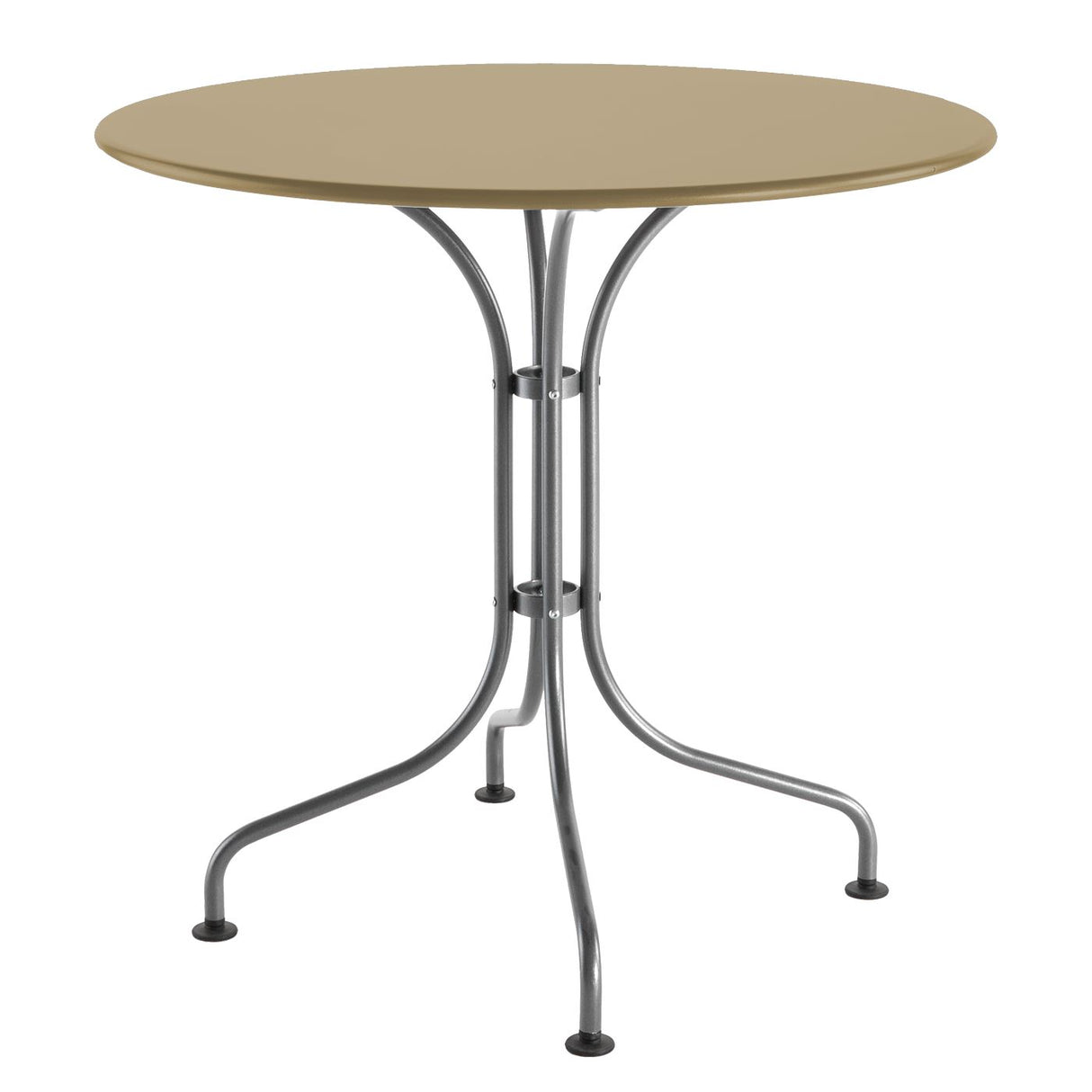 Schaffner St. Moritz Table repas rabattable Ø80cm Galvanisé à chaud 02 Marron Pastel 83