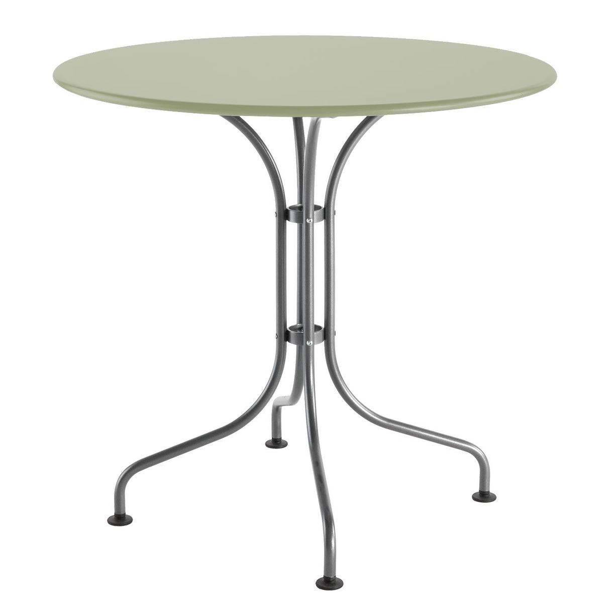 Schaffner St. Moritz Table repas rabattable Ø80cm Galvanisé à chaud 02 Vert Pastel 64