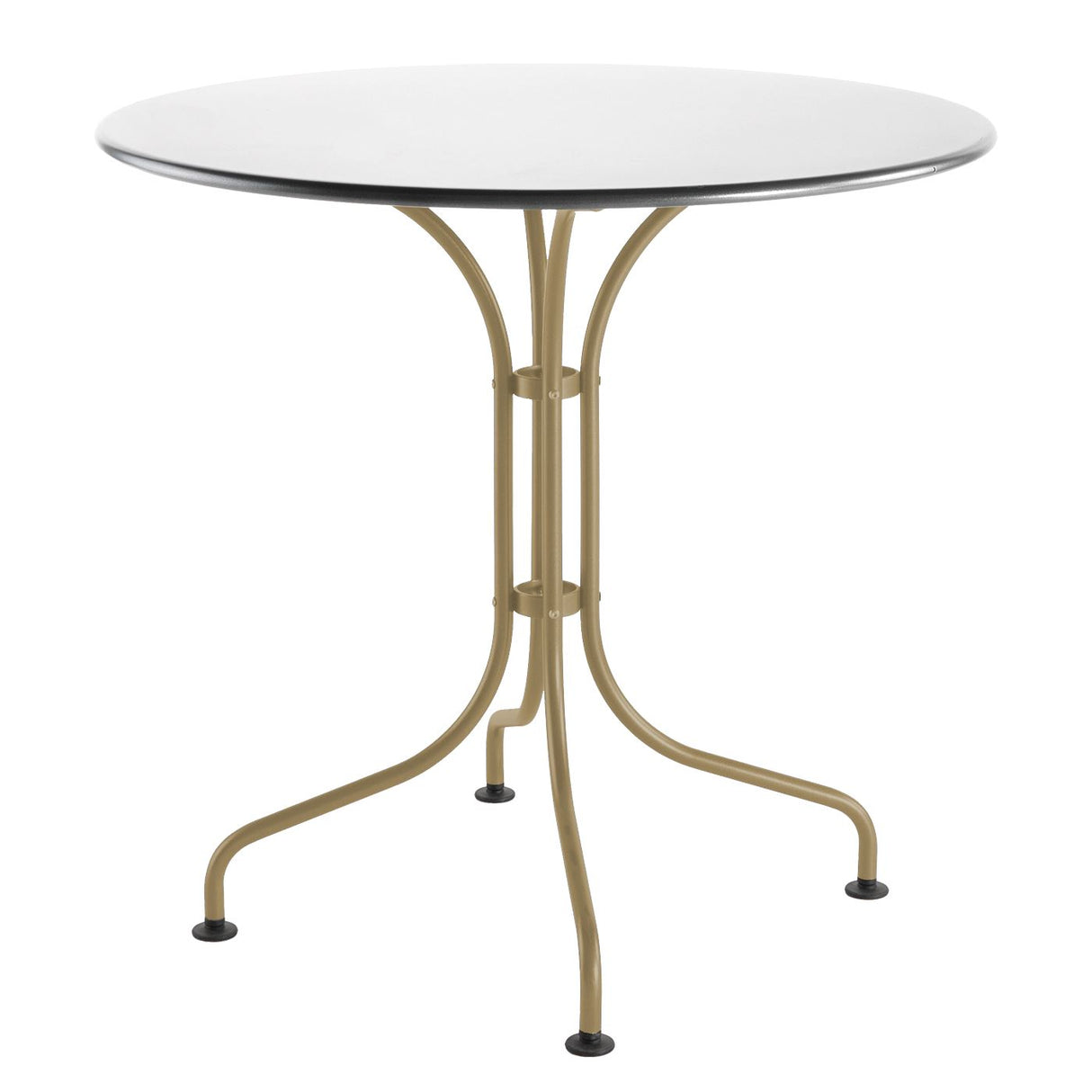 Schaffner St. Moritz Table repas rabattable Ø80cm Marron Pastel 83 Blanc 90