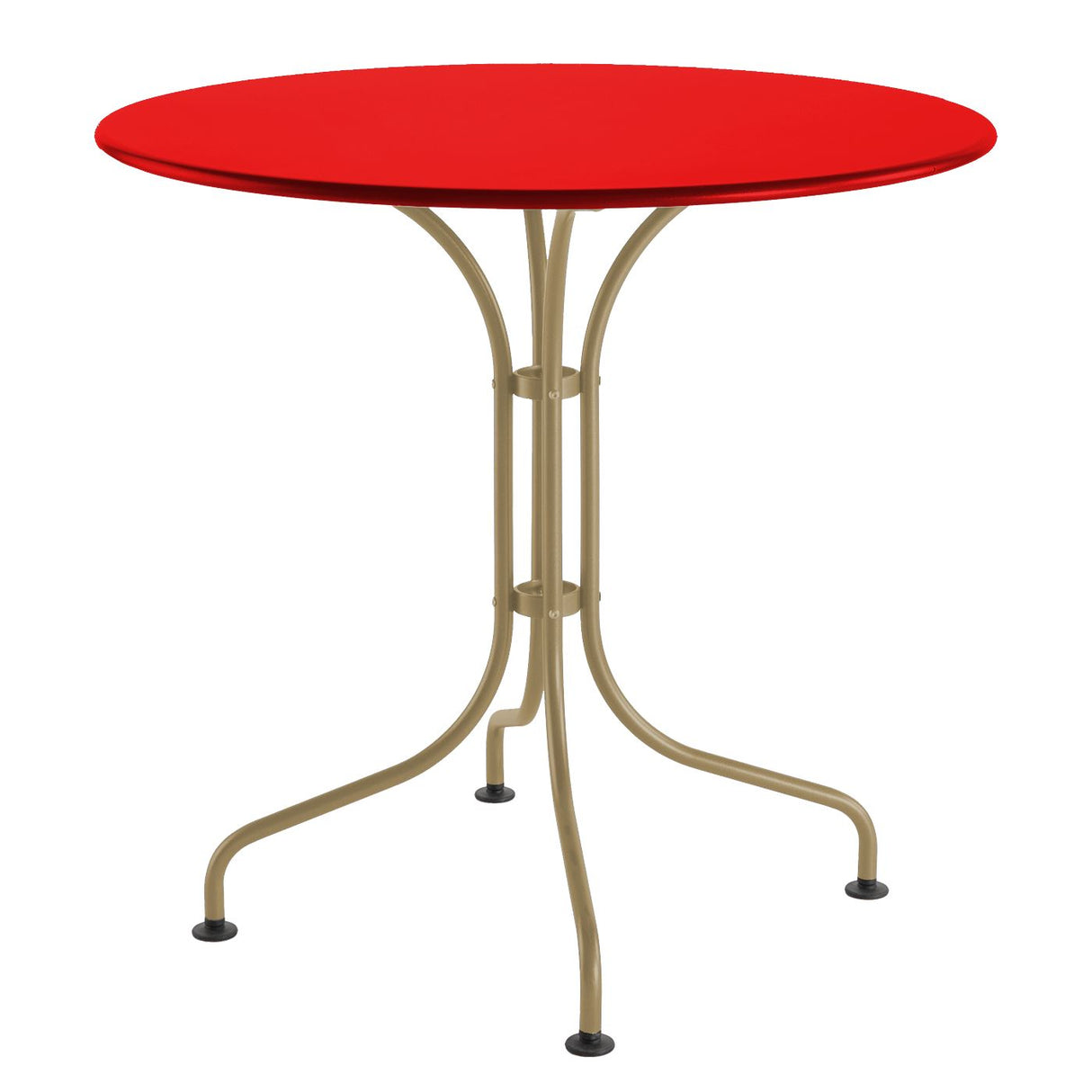 Schaffner St. Moritz Table repas rabattable Ø80cm Marron Pastel 83 Rouge 30