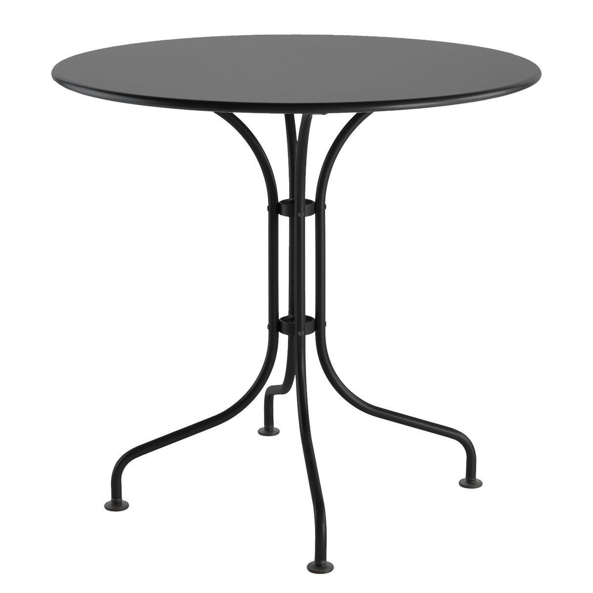 Schaffner St. Moritz Table repas rabattable Ø80cm Noir 91 Graphite 73