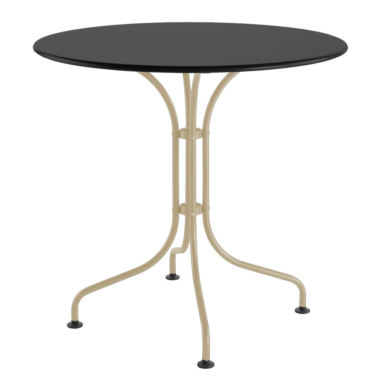 Schaffner St. Moritz Table repas rabattable Ø80cm Sable Pastel 15 Anthracite 77