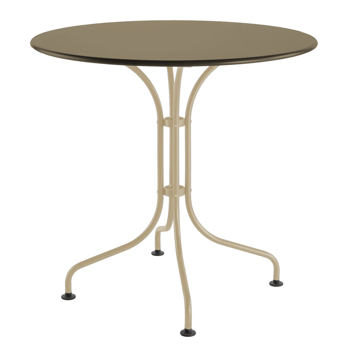 Schaffner St. Moritz Table repas rabattable Ø80cm Sable Pastel 15 Champagne 85