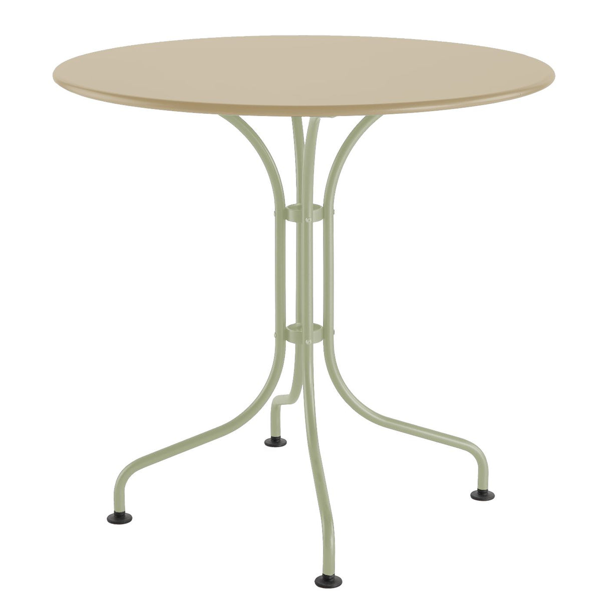 Schaffner St. Moritz Table repas rabattable Ø80cm Vert Pastel 64 Sable Pastel 15