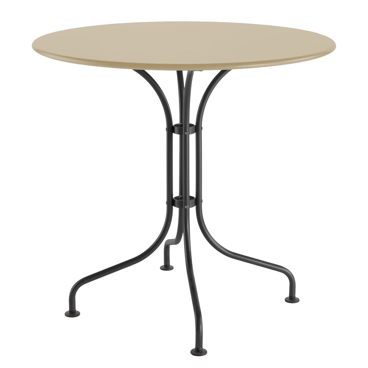 Schaffner St. Moritz Table repas rabattable Ø90cm Anthracite 77 Sable Pastel 15