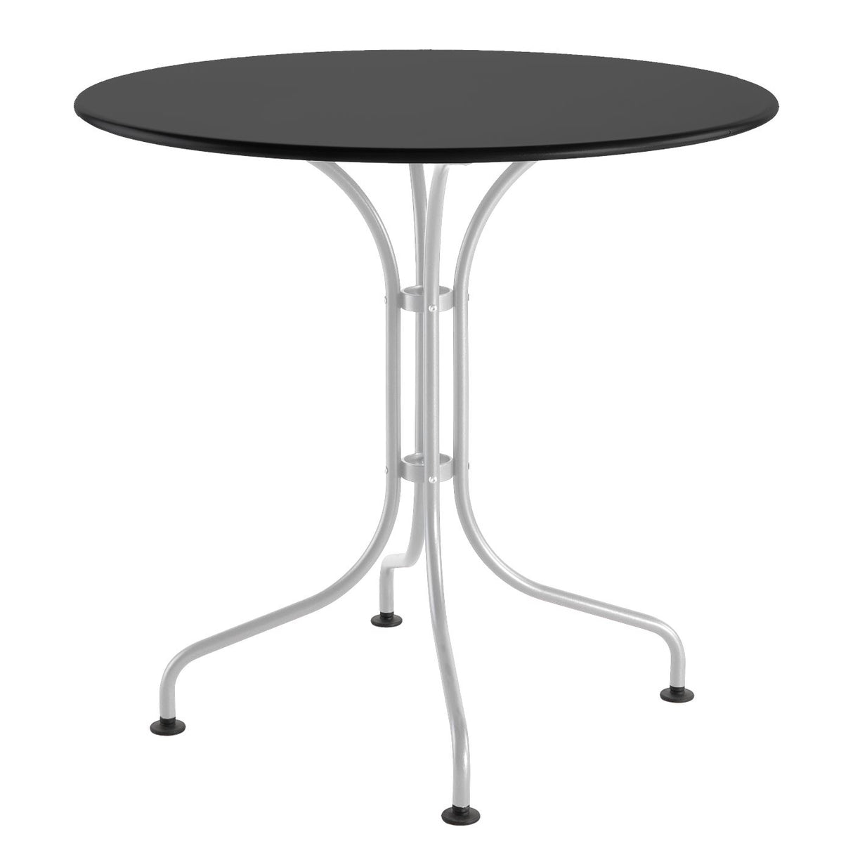 Schaffner St. Moritz Table repas rabattable Ø90cm Blanc 90 Anthracite 77