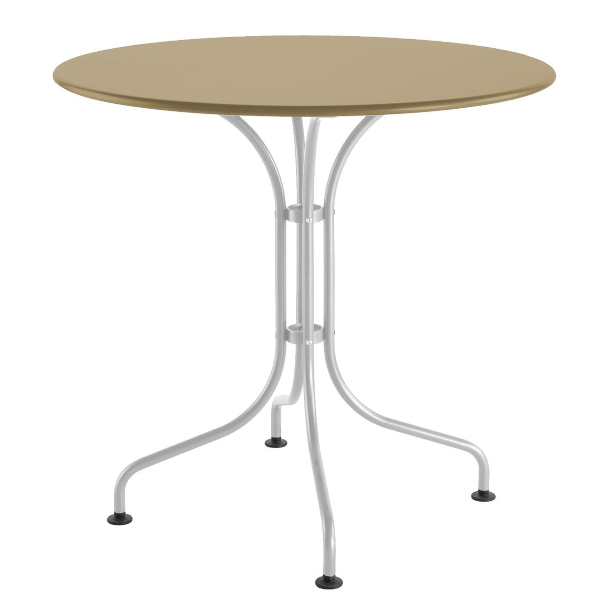 Schaffner St. Moritz Table repas rabattable Ø90cm Blanc 90 Marron Pastel 83