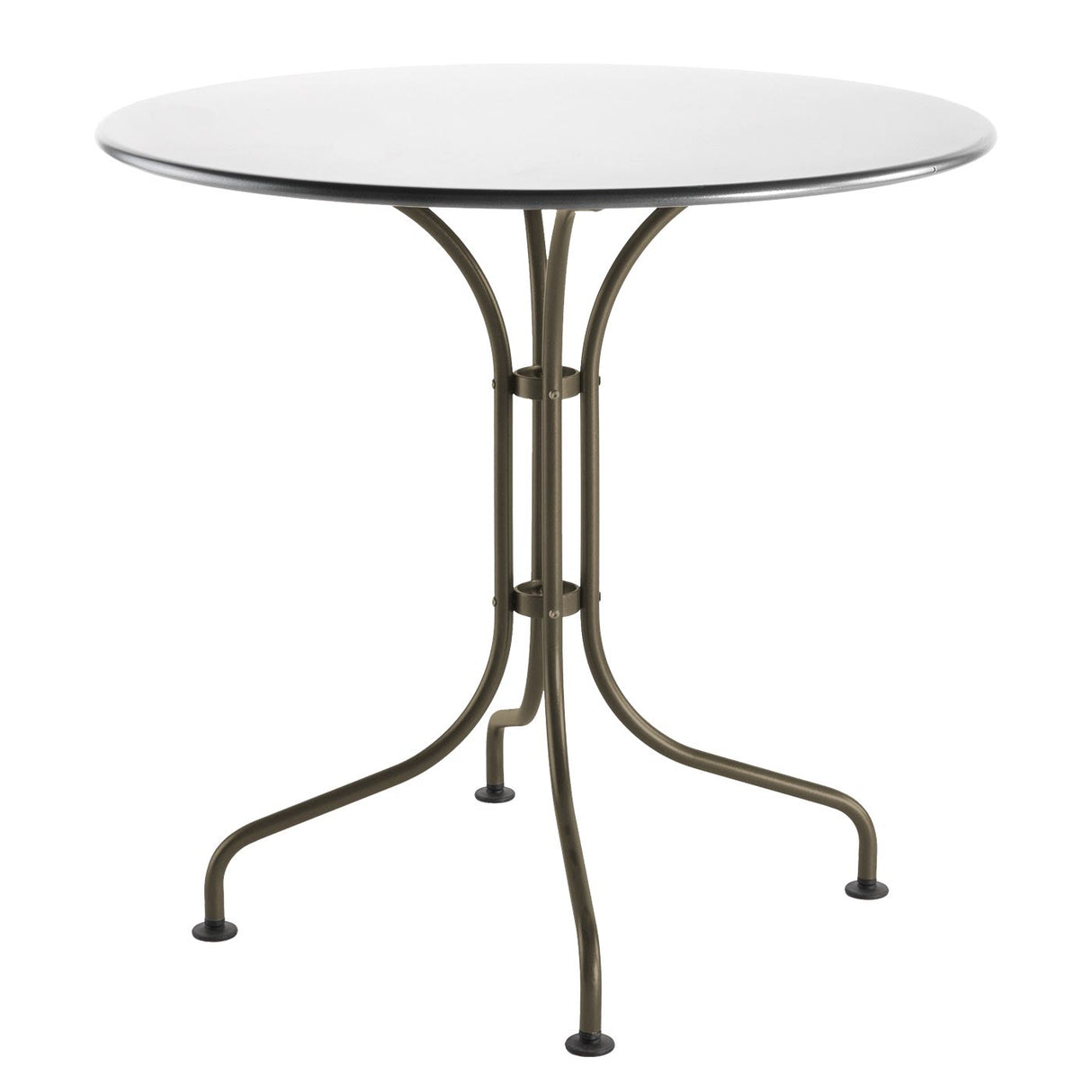 Schaffner St. Moritz Table repas rabattable Ø90cm Champagne 85 Blanc 90