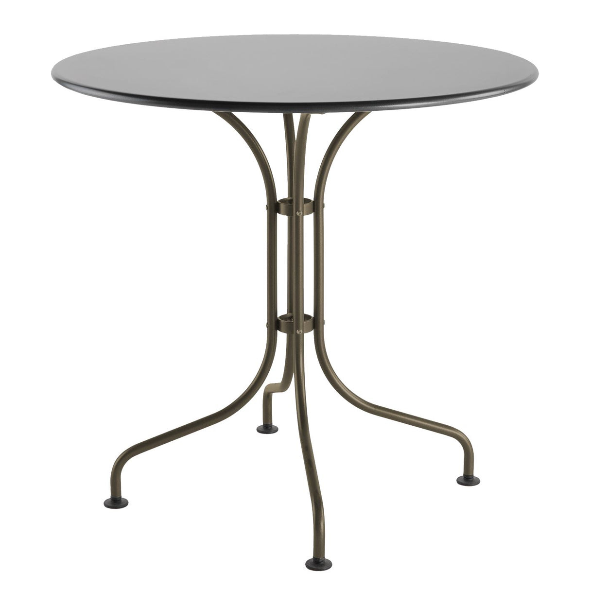 Schaffner St. Moritz Table repas rabattable Ø90cm Champagne 85 Gris Argent 78