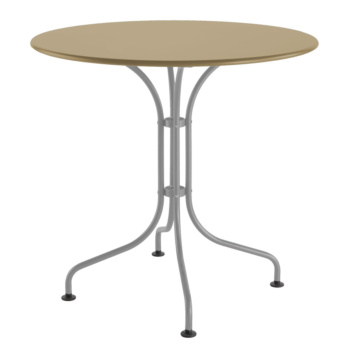 Schaffner St. Moritz Table repas rabattable Ø90cm Gris Argent 78 Marron Pastel 83