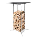 Schaffner Stockage de bois/table haute 70x70cm H: 110cm Anthracite 77 