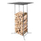 Schaffner Stockage de bois/table haute 70x70cm H: 110cm Anthracite 77 