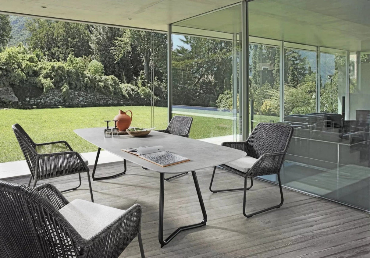 SIT Mobilia Allanis Fauteuil repas alu anthracite pieds en luge